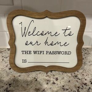 Wooden Decor Sign for WiFi Password